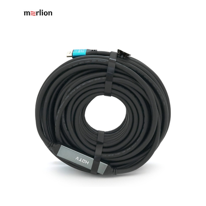 Кабель мультимедійний HDMI M to HDMI M 25.0m V2.0 4Kx2K black Merlion (YT-HDMI(M)/(M)4KV2.0-25m/19123)
