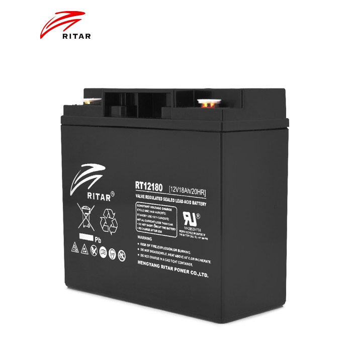 Акумуляторна батарея AGM RITAR RT12180BM5, Black Case, 12V 18.0Ah (181х77х167) Q2