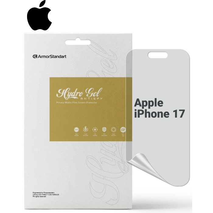 Плівка захисна Armorstandart hydrogel Anti-spy Apple iPhone 17 (ARM86179)