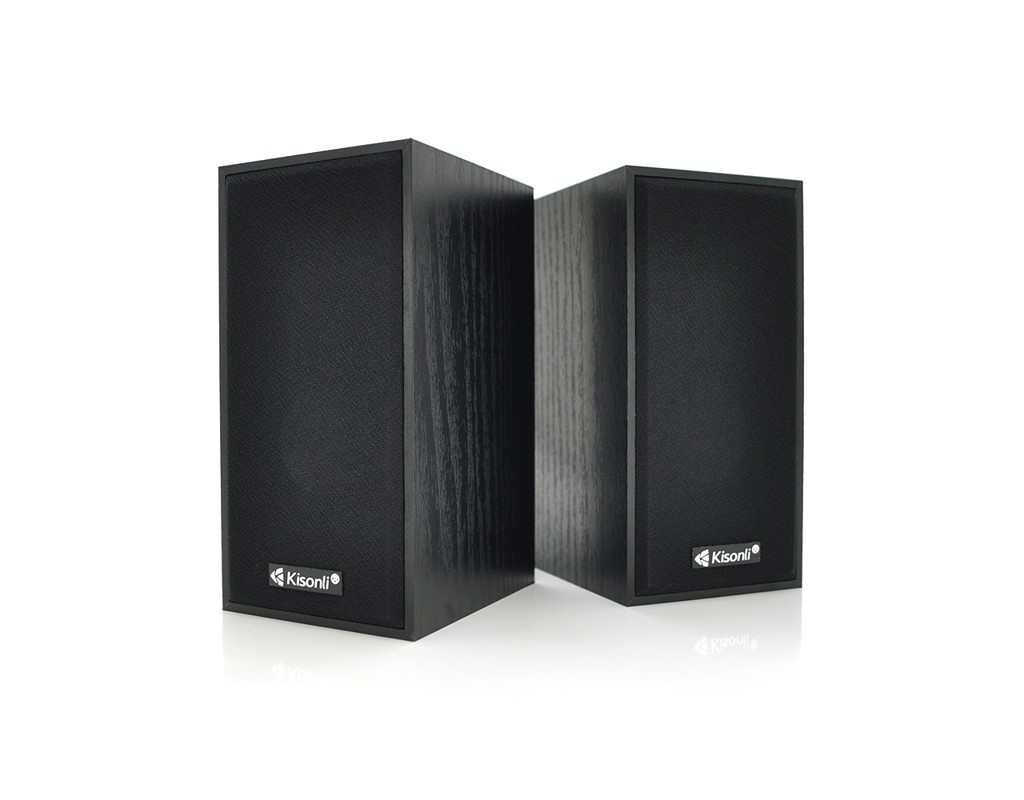 Колонки 2.0 Kisonli T-004 для ПК і ноутбука, USB + 3.5mm, 2x3W, 20Hz- 20KHz, Black, BOX, Q40