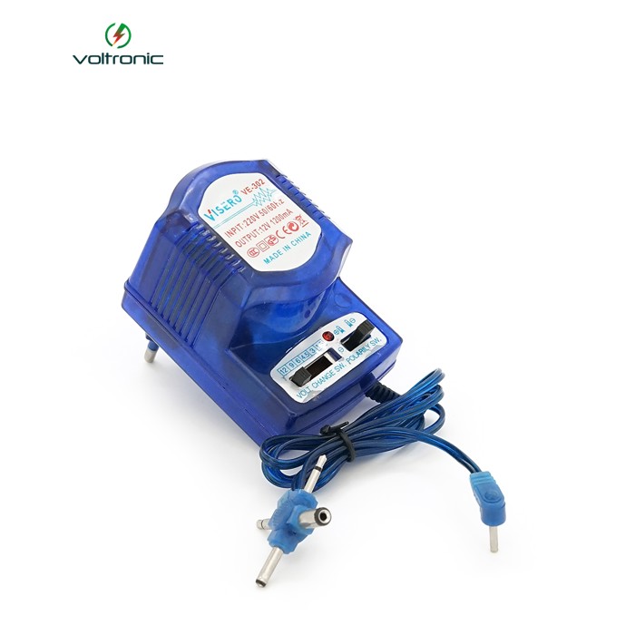 Адаптер живлення VE-302 з регулюванням 1,5V-12V 1.2A, штекер 5,5*2,1, jack3,5, LED - індикація