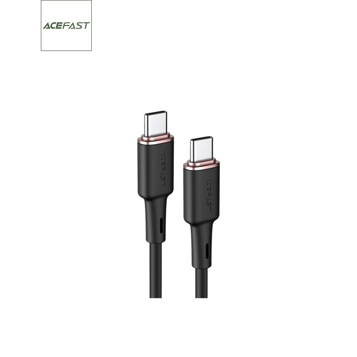 Дата кабель USB-C to USB-C 1.2m 3A 60W silicone C2-03 black Acefast (6974316280729)