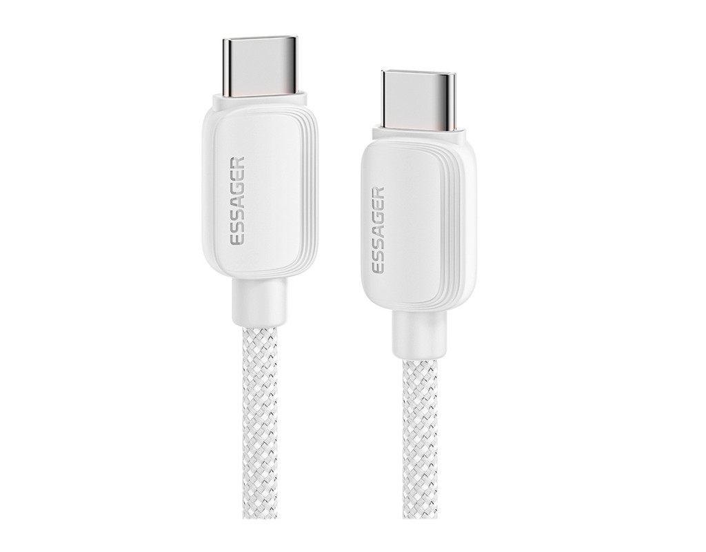 Дата кабель USB-C to USB-C 2.0m 100W white Essager (EXCTT1-WLA02-P)