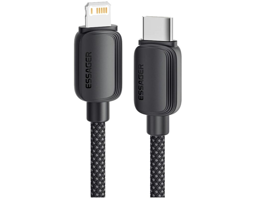 Дата кабель USB-C to Lightning 2.0m 20W black Essager (EXCTL-WLA01-P)