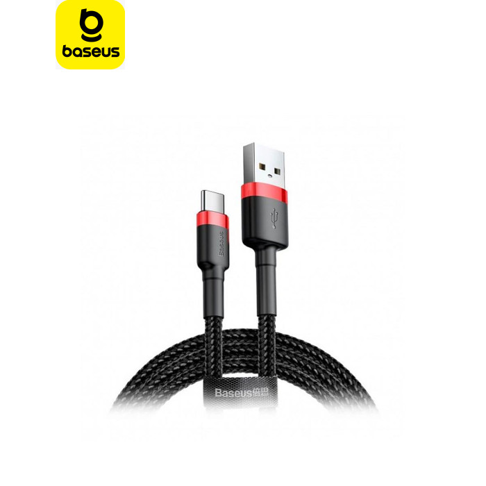 Кабель Baseus Cafule Series USB-USB-C, 1м Red/Black (CATKLF-B91)