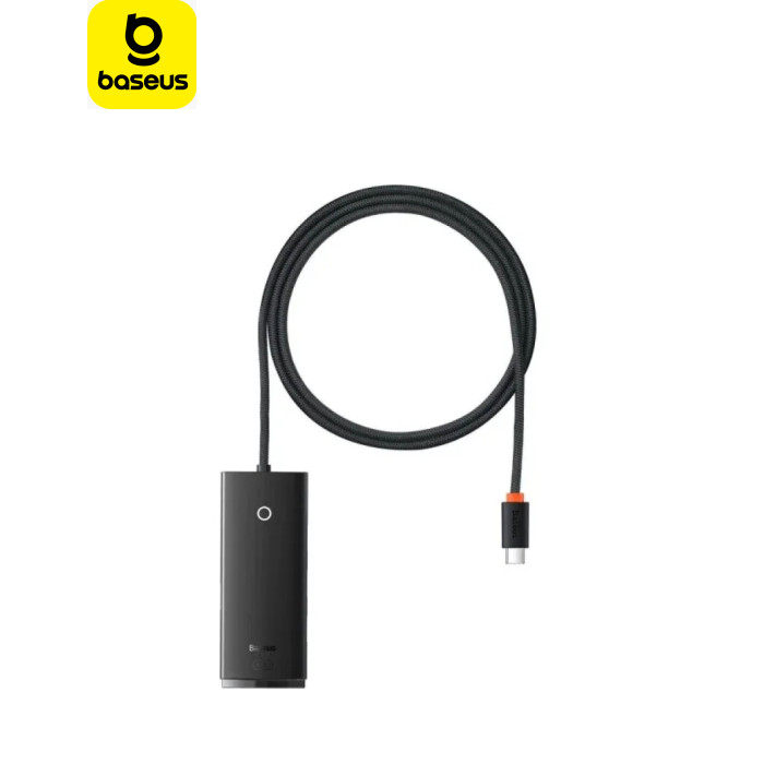 Концентратор Baseus USB-C to 4xUSB 3.0 1.0m black (WKQX030401)