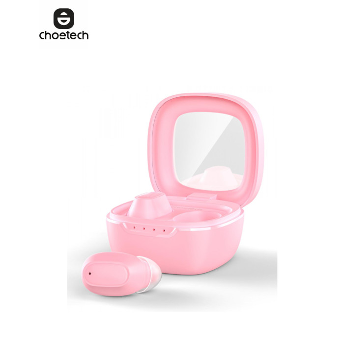 Наушники Choetech TWS Small Cube Pink (BH-T23-PK)