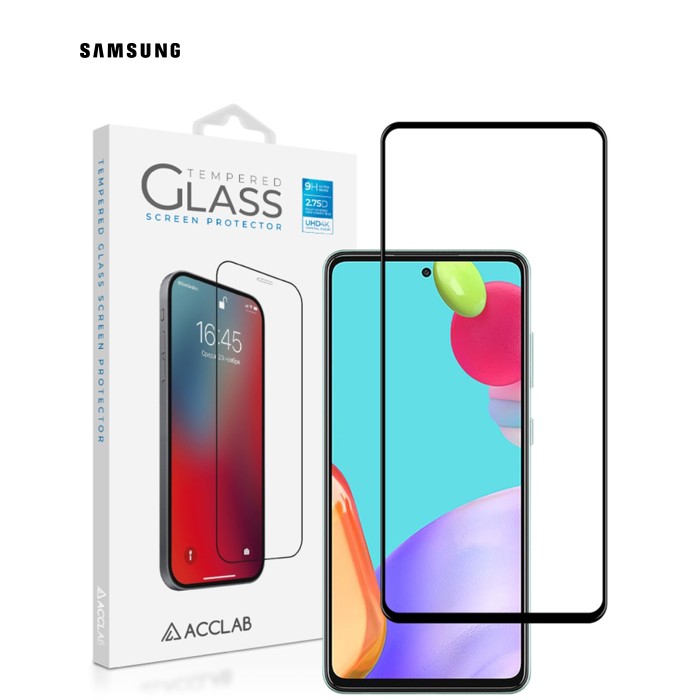 Стекло защитное ACCLAB Full Glue Samsung A52 Black (1283126510540)