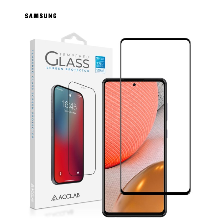 Скло захисне ACCLAB Full Glue Samsung A72 Black (1283126510557)