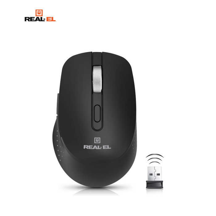 Мишка REAL-EL RM-380W Wireless Black (EL123200057)
