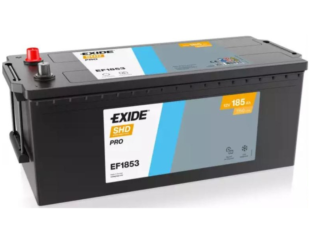 Аккумулятор автомобильный EXIDE PRO 185A (EF1853)