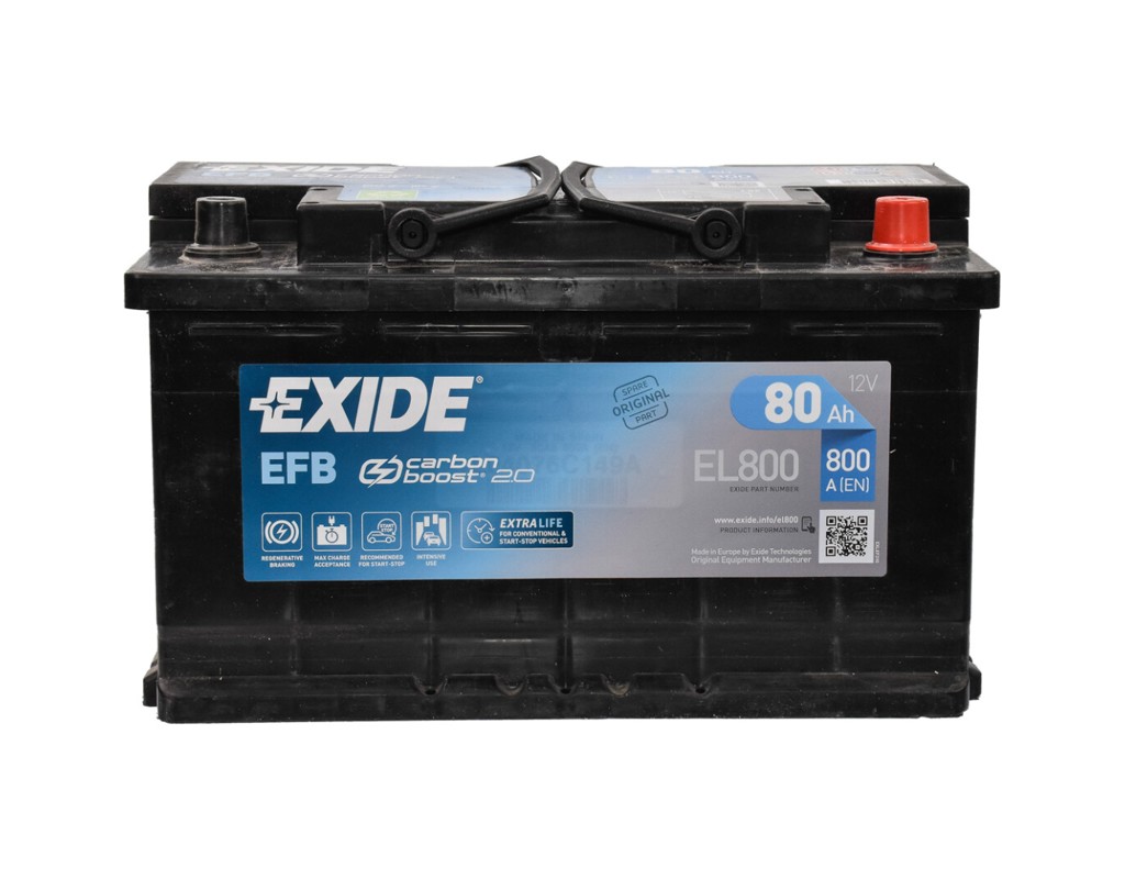 Акумулятор автомобільний EXIDE START-STOP EFB 80A (EL800)
