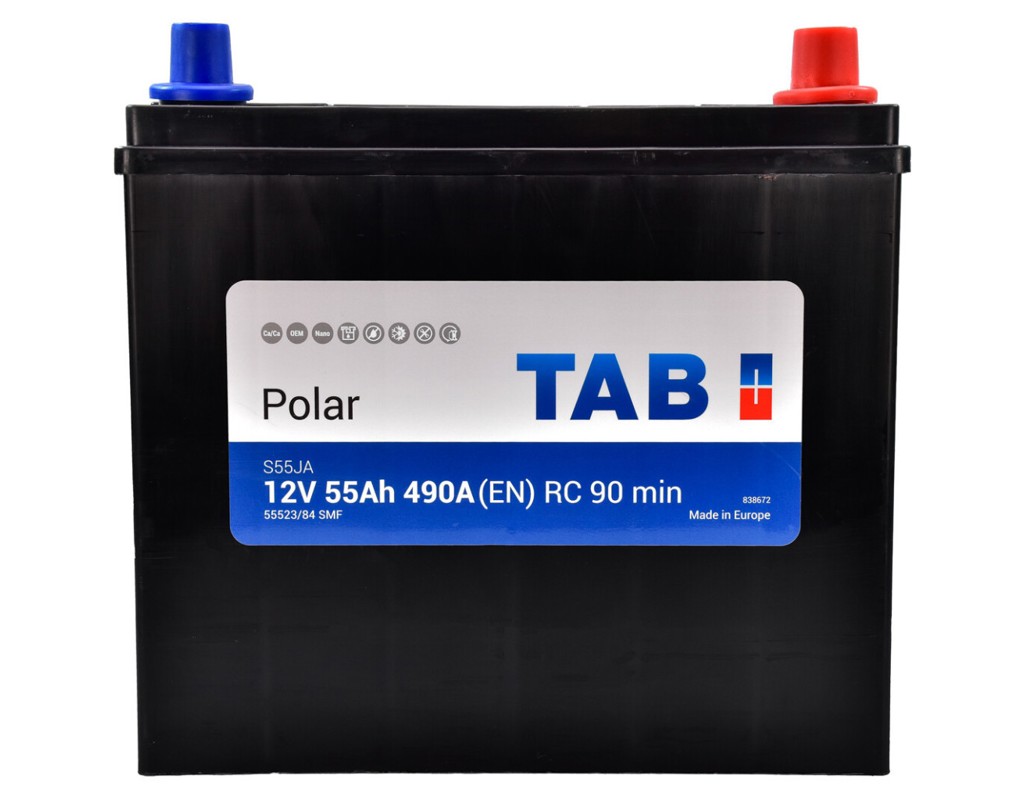 Аккумулятор автомобильный TAB 55 Ah/12V Polar S Euro Japan (246 855)