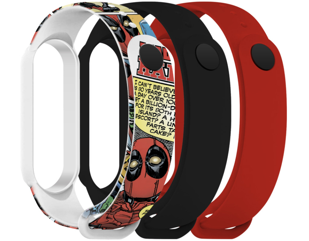 Ремешок для фитнес браслета Armorstandart комплект 3шт Xiaomi Mi Band 7/6/5 DP Comix (ARM77058)