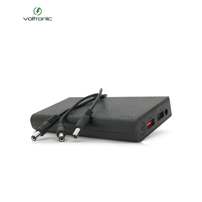Портативний Power Bank18W для роутерів, Output: USB 5V / 2A, DC9V,2.7A / 12V1.5A, 14000mAh(7*2000mAh), 155х75х23мм, 460грам, Black, BOX