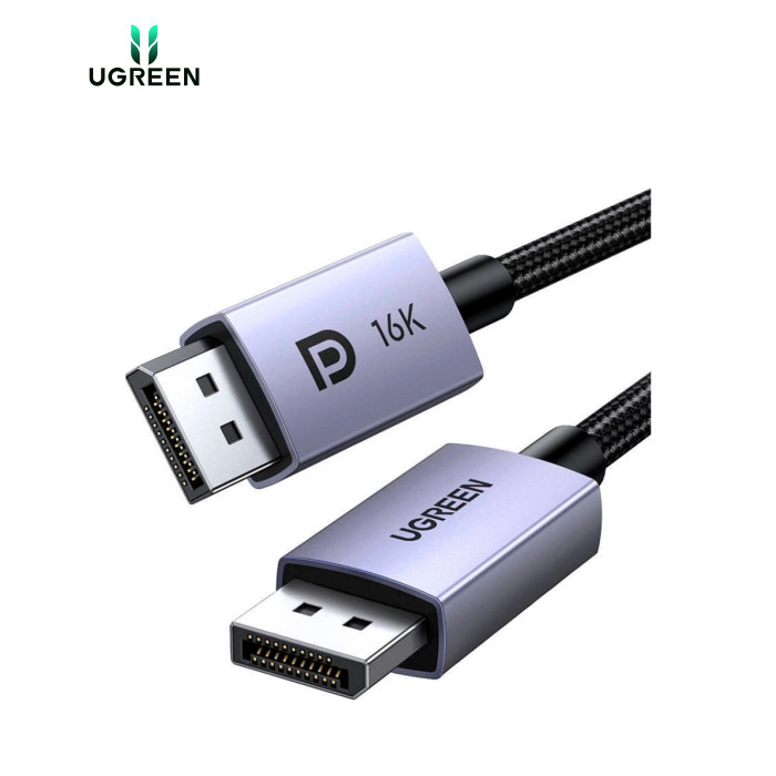 Кабель мультимедійний DisplayPort M to DisplayPort M 2.0m 16K DP118 black Ugreen (15384)