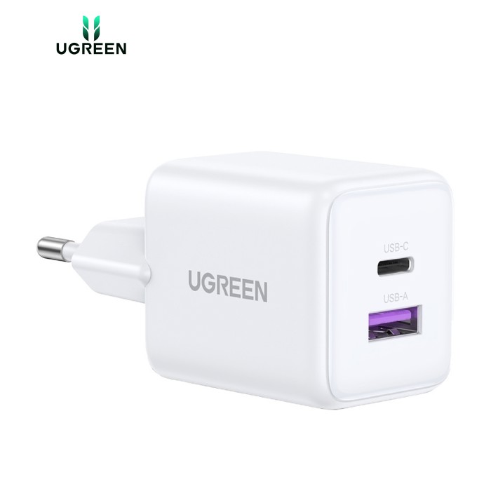 Зарядний пристрій Ugreen X516 2xUSB 30W (USB-A + USB-C) White (65015)