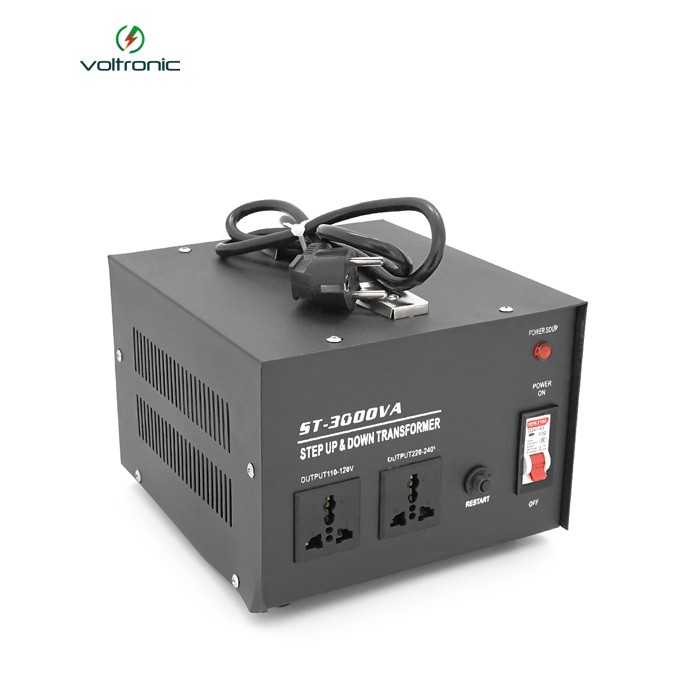 Перетворювач напруги трансформаторний універсальний ST-3000VA Input 220 V / Output 110V, Input 220 V / Output 110V+