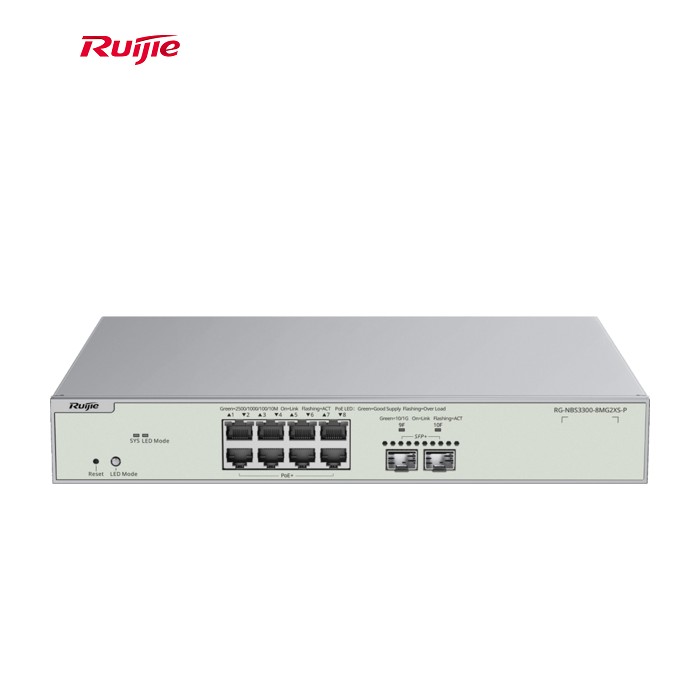 Комутатор мережевий Ruijie Networks RG-NBS3300-8MG2XS-P