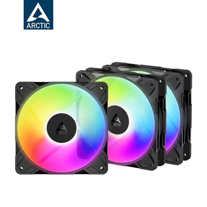 Кулер для корпуса Arctic P12 Pro Reverse A-RGB, 3 Pack (ACFAN00333A)