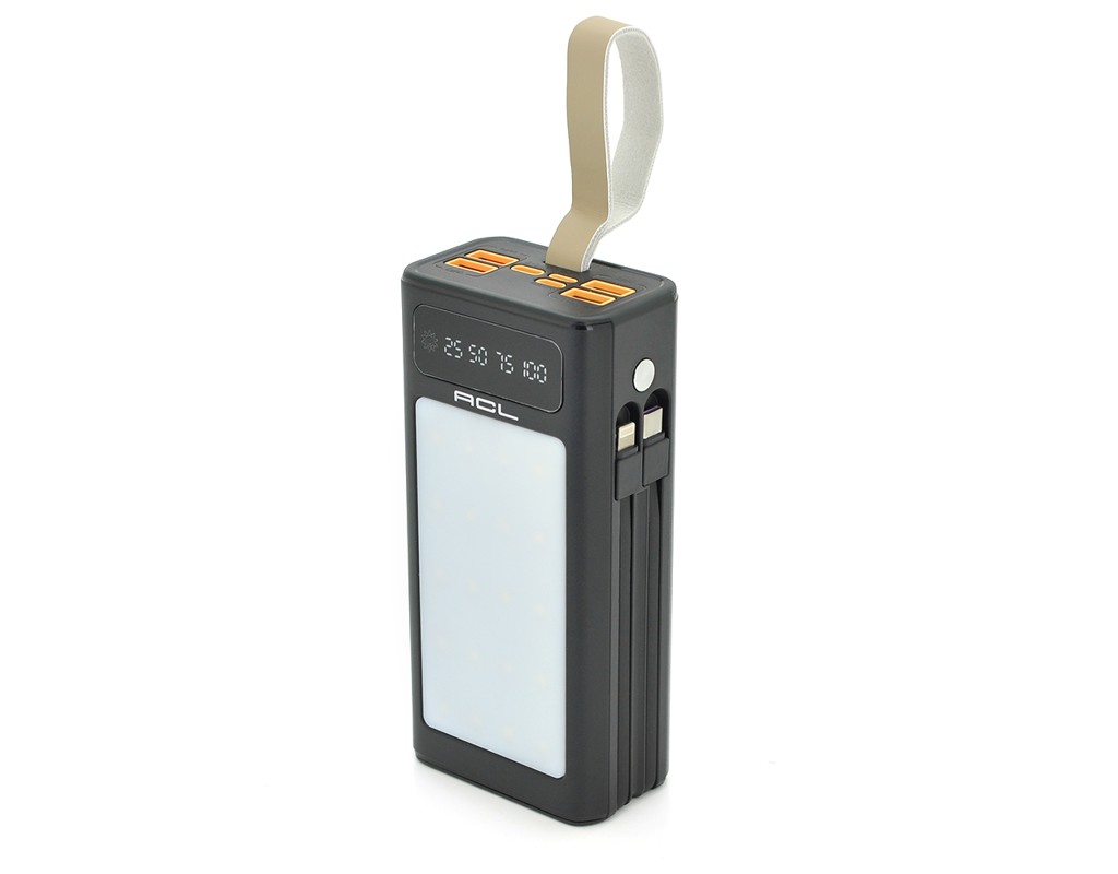 Powerbank ACL PW-85 30000mAh, 22.5W, LIGHTER, Кабелю Type-C + Lighting, 0.70 kg, Black, Box