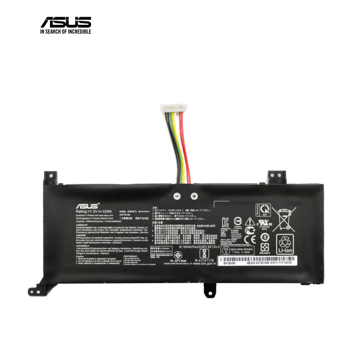 Акумулятор до ноутбука ASUS VivoBook X412 B21N1818-3, 4358 mAh (32Wh), 2cell, 7.3V (A71149)