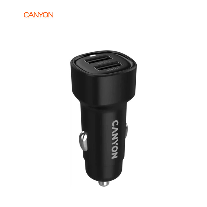 Зарядное устройство Canyon 2xUSB 24W black (CNE-CCABR2AA)