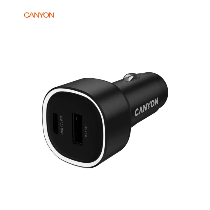 Зарядний пристрій Canyon 1xUSB + 1xUSB-C PD85W black (CNE-CCABR8AC)