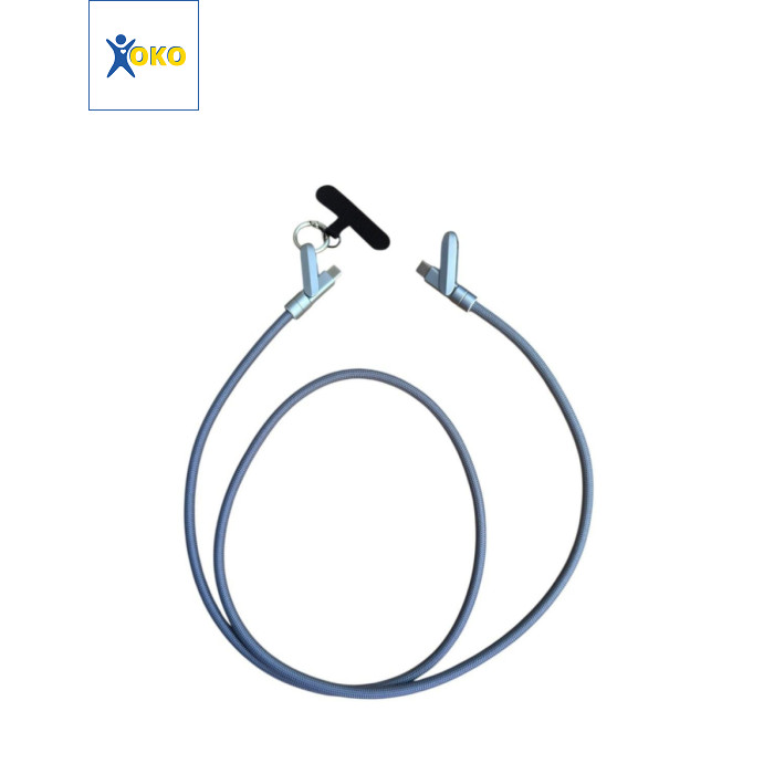 Дата кабель USB-C to USB-C 1.2m PD3.1 100W braided gray XoKo (XK-SC-HLD-200-GR)
