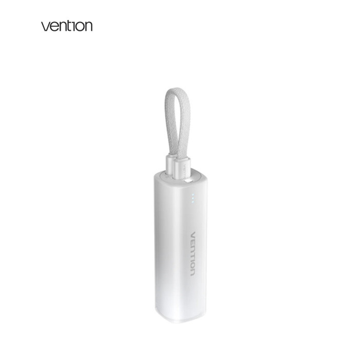 Батарея універсальна Vention 5000mAh 20W PD, USB-C In/Out, Lightning In/Out, with cable, Gradient Gray (FHWM0)
