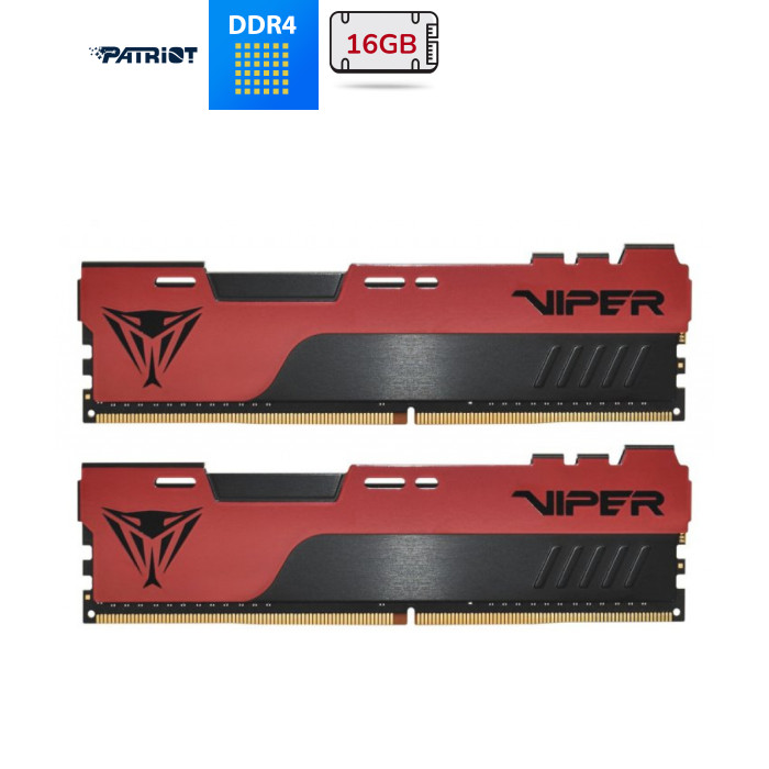 Модуль памяти для компьютера DDR4 16GB (2x8GB) 3200 MHz Viper Elite II Red Patriot (PVE2416G320C8K)