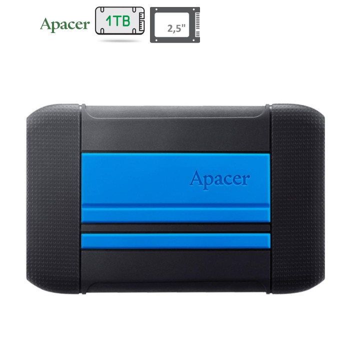 Зовнішній жорсткий диск 2.5" 1TB Apacer (AP1TBAC633U-1)