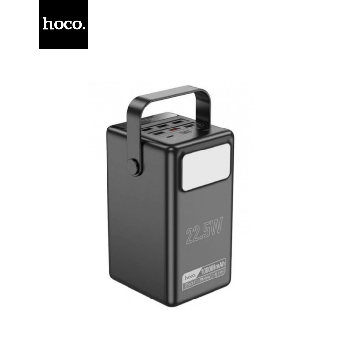 Батарея універсальна HOCO 100000mAh Endure 22.5W PD, QC, LED Lamp, Black (DB03 / 714721)