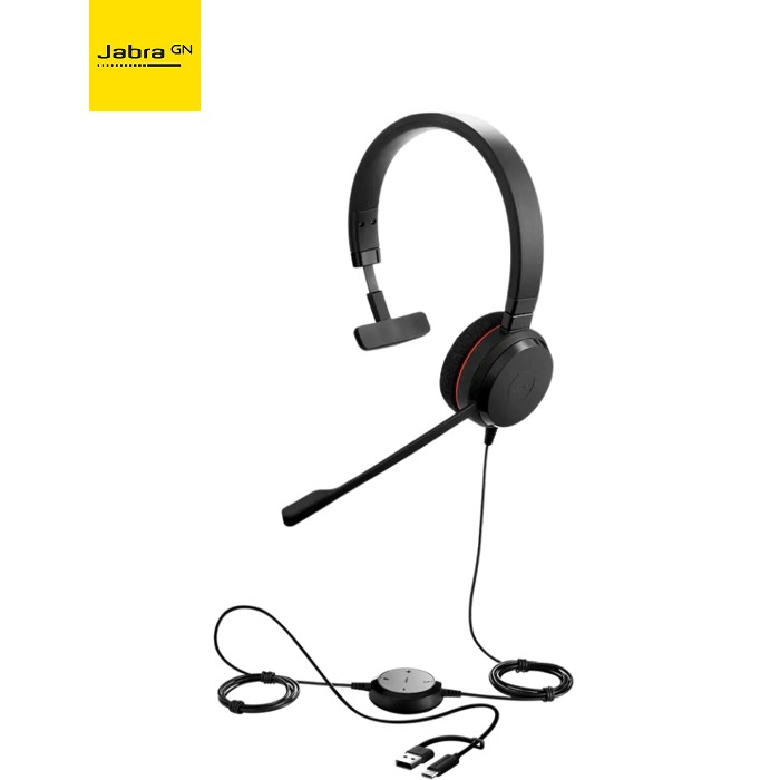 Гарнітура Jabra EVOLVE 20 MS Mono + USB C/A adapter