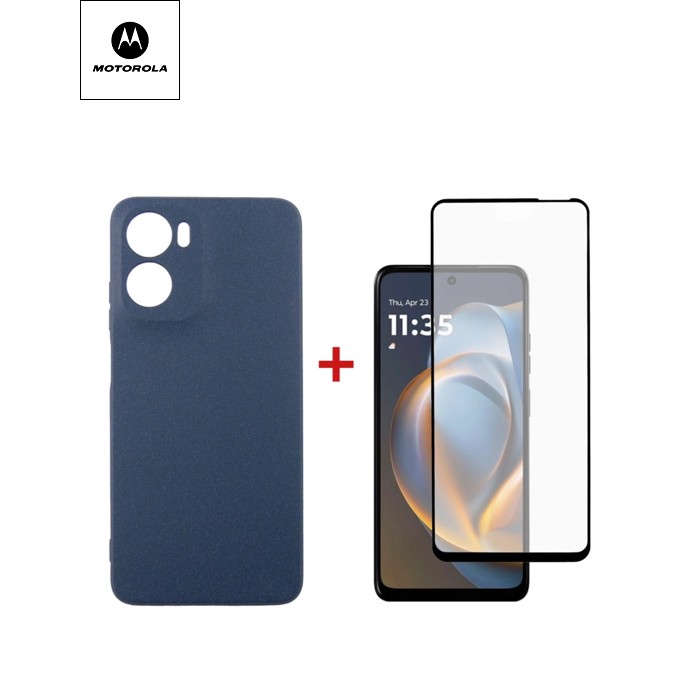 Чохол до мобільного телефона Dengos Motorola G05 Carbon+glass Blue (DG-KM-179)