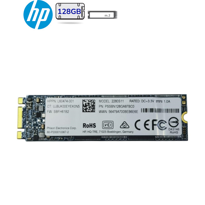 Накопитель SSD M.2 2280 128GB HP 2280S11/PSSBN128GA87BCO SATAIII TLC (550 МБ/сек-400 МБ/сек) 80 х 22 х 2.38 мм