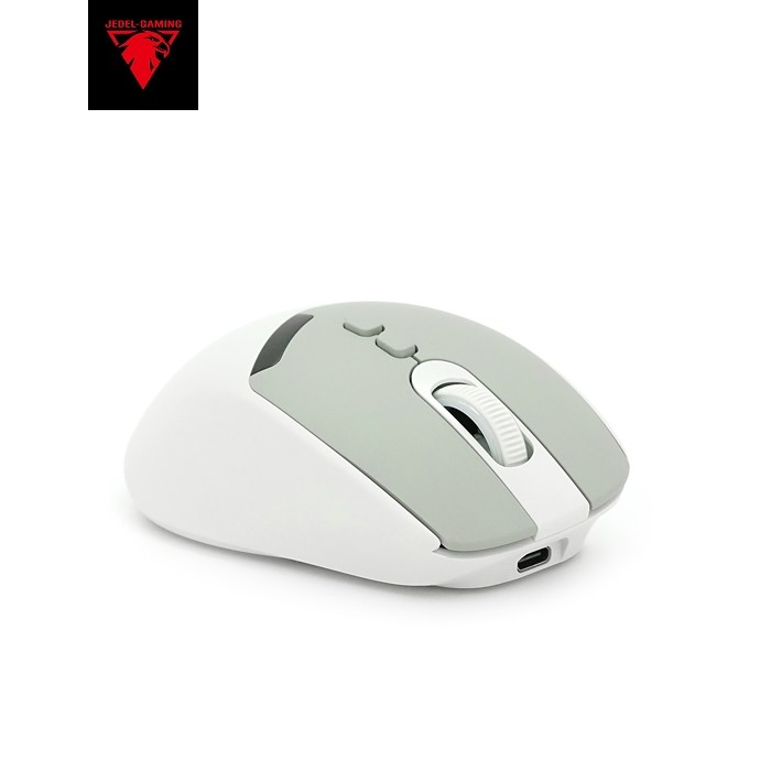 Миша бездротова JEDEL WD155, 1000 / 1600 / 2000DPI, 2.4 GHz+Bluetooth 5.0, 3.7V 500mAh, Type-C заряджання. 109x71x42 мм. 80 г. Green, Box