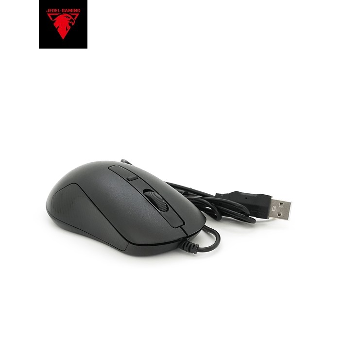 Миша провідна JEDEL CP101, 800 / 1200 / 1600DPI, кабель 1,35 м. 125x66x35 мм. 97 гр. Black. Box