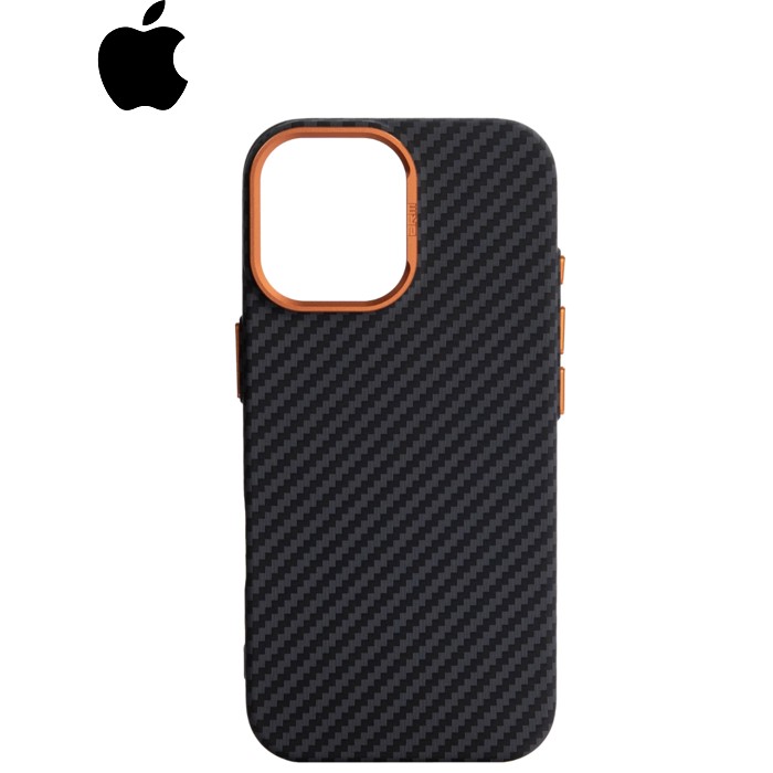 Чехол для мобильного телефона Armorstandart LikeCarbon2 SE MagCase Apple iPhone 17 Black Orange (ARM89160)