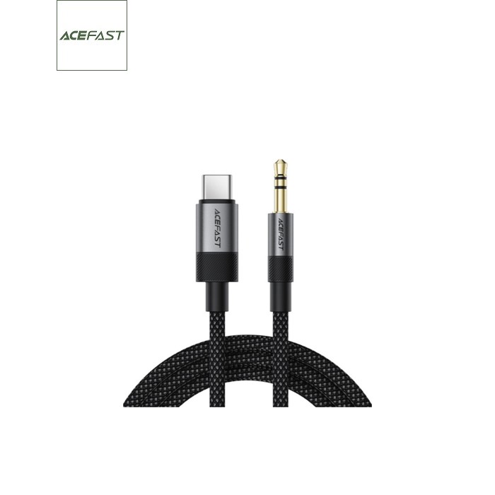 Кабель мультимедійний USB-C to 3.5mm M 0.15m black Acefast (6974316285274)