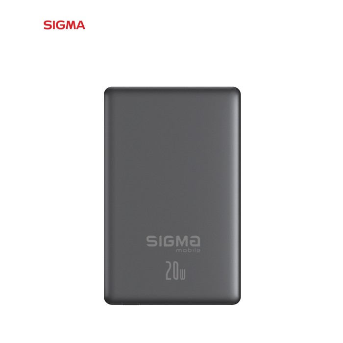 Батарея универсальная Sigma X-power SI10A7QL-MAG grey 10000mAh, Magnetic wireless 15W, PD+QC, 20W max (4827798955116)