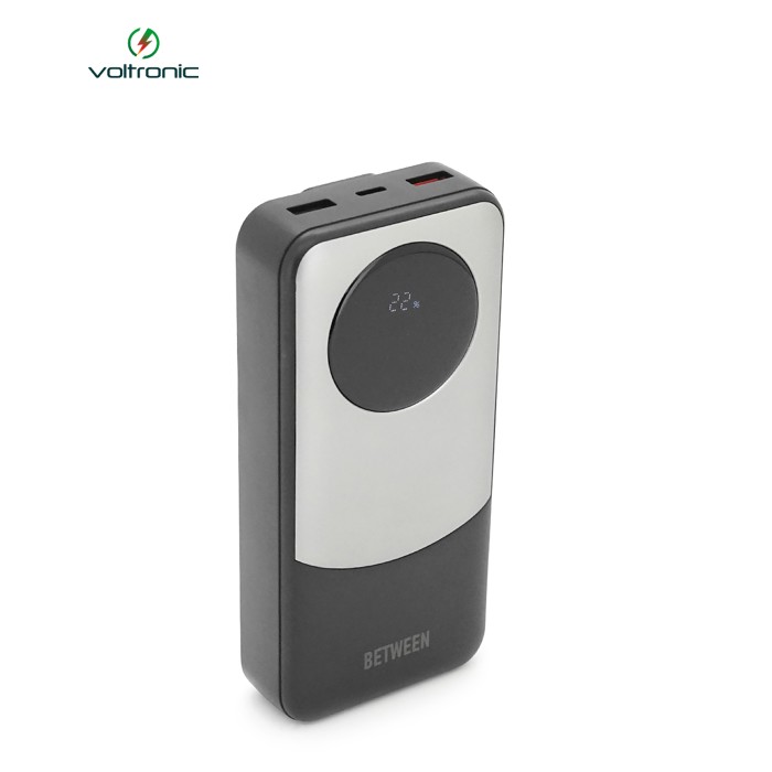 Power bank BETWEEN BTW-P6 20000mAh, 22.5W, 2 кабелі: Type-C+Lighting, Black, 490g, Box