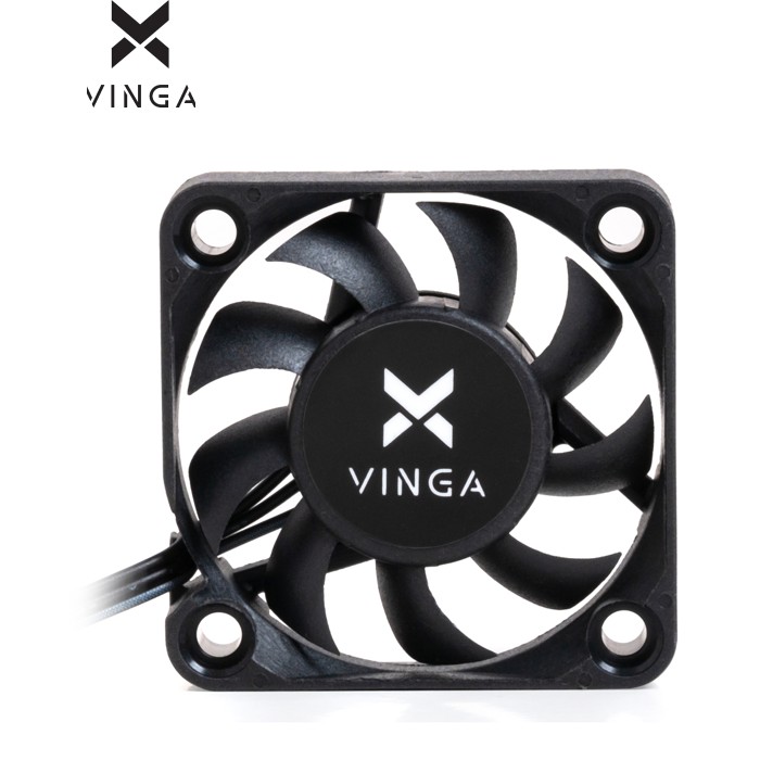 Вентилятор Vinga 4010 3-pin, 40 мм, тип підшипника - гідравлічний, 5000RPM, тип роз'єму підключення - 3-pin, Підсвітка - немає, рівень шуму - 23.1 дБ
