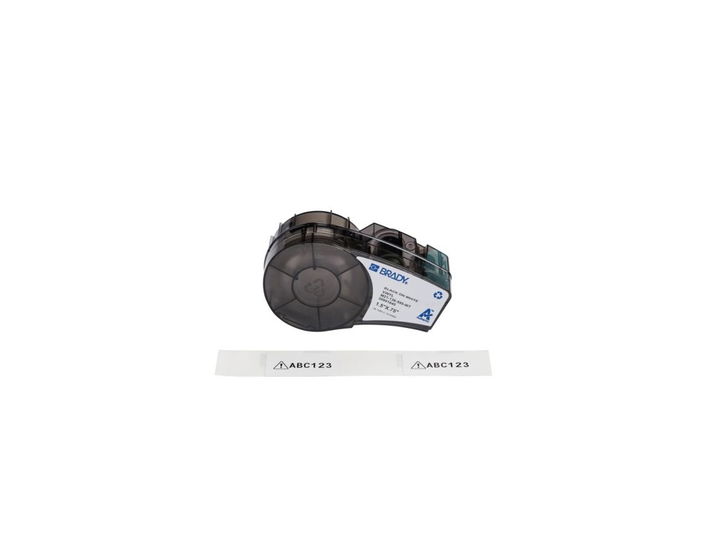 Лента для принтера этикеток Brady M21-136-595-WT, всепогодные, 38,10 мм х 19,05 мм, black on white, винил, для M210, M211 (176812)