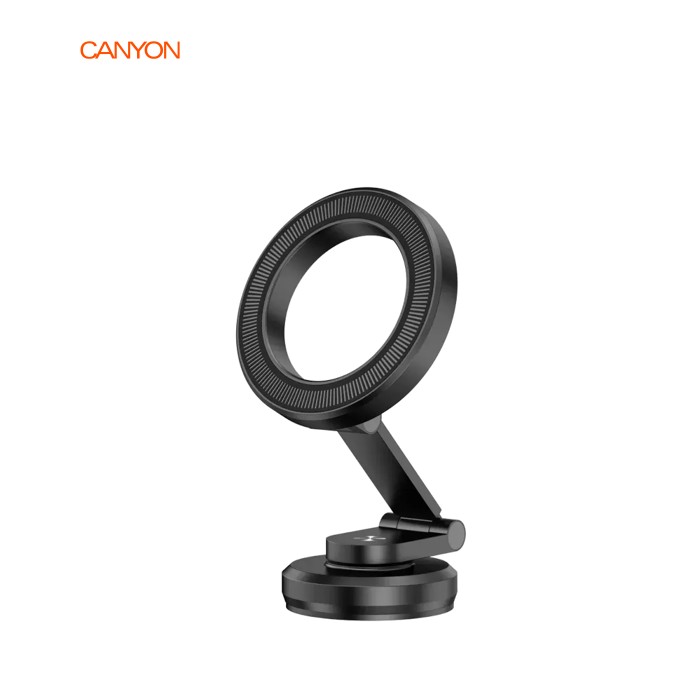 Универсальный автодержатель Canyon Magnetic phone holder OnGrip 10 aluminum Black (CNS-CCHM10)