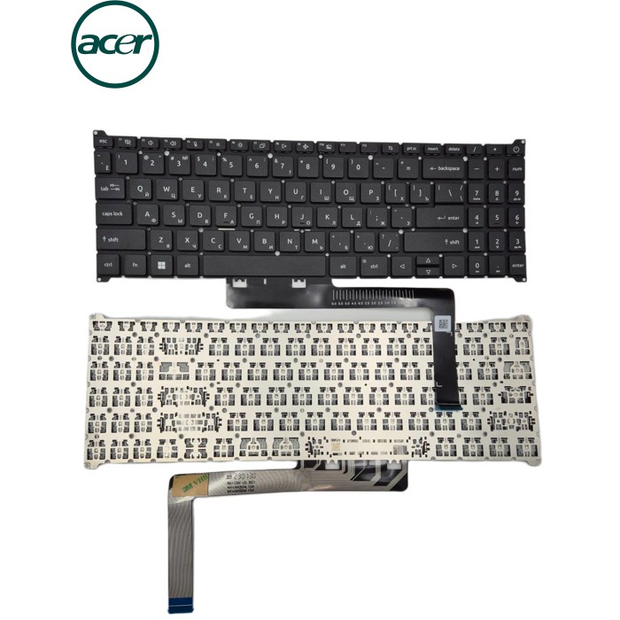 Клавіатура для ACER Aspire A315-59, A315-59G, A515-48, A515-56, A515-57, A515-58, A715-51, A715-52 A715-78, Nitro ANV15-41, ANV15-51(RU Black) High Copy