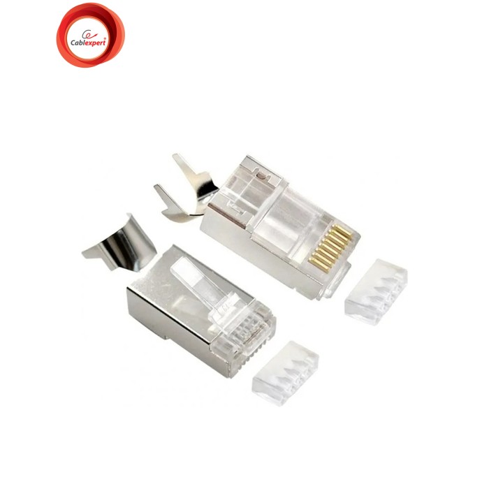 Коннектор RJ45 cat.7 FTP 8P8C * 100 (сквозные отв., позолоч. конт.) Cablexpert (LC-PTF7-01/100)