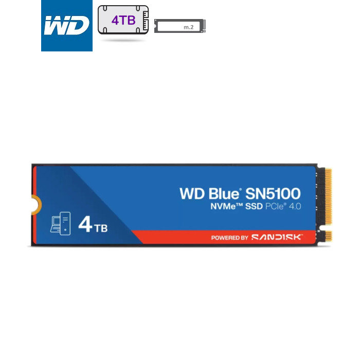 Накопичувач SSD M.2 2280 4TB BLUE SN5100 WD (WDS400T5B0E-00CPE0)