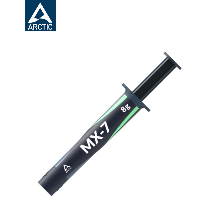 Термопаста Arctic Cooling MX-7 Объем шприца 8g теплопроводностью 8.5 Вт/(м*К) и плотностью 2.5 г/куб.см. ACTCP00091A