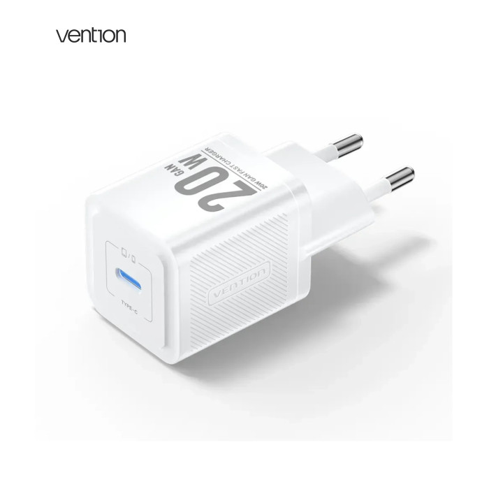 Зарядное устройство Vention USB-C PD20W GaN white (FEPW0-EU)